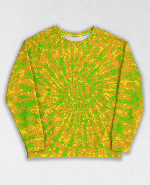 Tie-Dye-Camo Sweatshirt #0199. All over print, precision-cut, and hand-sewn. Super comfortable poly-cotton blend original Digital Camouflage designs by Dan Ellis vague.paris