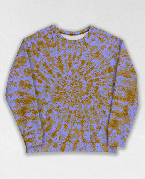 Tie-Dye-Camo Sweatshirt #0386. All over print, precision-cut, and hand-sewn. Super comfortable poly-cotton blend original Digital Camouflage designs by Dan Ellis vague.paris