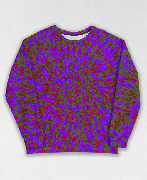 Tie-Dye-Camo Sweatshirt #0411. All over print, precision-cut, and hand-sewn. Super comfortable poly-cotton blend original Digital Camouflage designs by Dan Ellis vague.paris