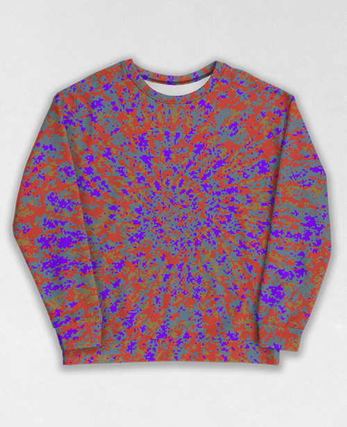 Tie-Dye-Camo Sweatshirt #0464. All over print, precision-cut, and hand-sewn. Super comfortable poly-cotton blend original Digital Camouflage designs by Dan Ellis vague.paris