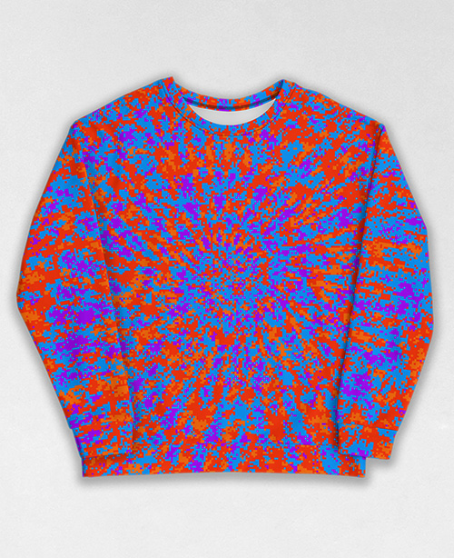 Tie-Dye-Camo Sweatshirt #0504. All over print, precision-cut, and hand-sewn. Super comfortable poly-cotton blend original Digital Camouflage designs by Dan Ellis vague.paris