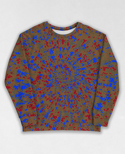 Tie-Dye-Camo Sweatshirt #0509. All over print, precision-cut, and hand-sewn. Super comfortable poly-cotton blend original Digital Camouflage designs by Dan Ellis vague.paris