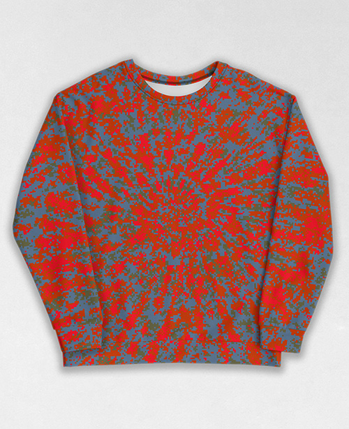 Tie-Dye-Camo Sweatshirt #0517. All over print, precision-cut, and hand-sewn. Super comfortable poly-cotton blend original Digital Camouflage designs by Dan Ellis vague.paris