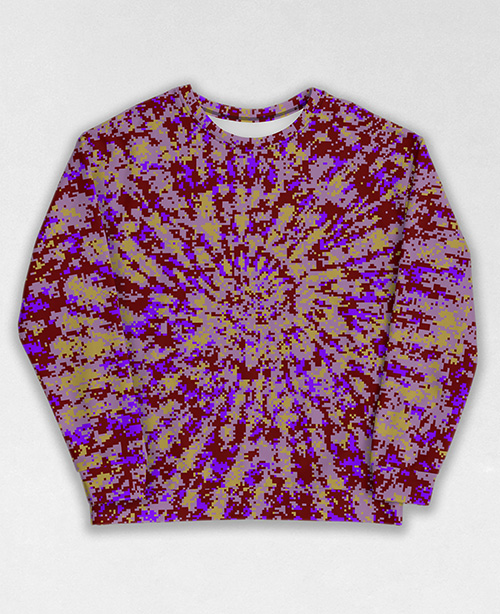 Tie-Dye-Camo Sweatshirt #0527. All over print, precision-cut, and hand-sewn. Super comfortable poly-cotton blend original Digital Camouflage designs by Dan Ellis vague.paris