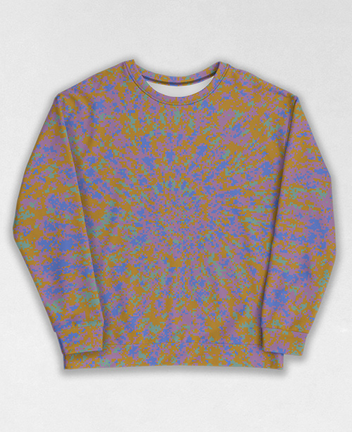 Tie-Dye-Camo Sweatshirt #0630. All over print, precision-cut, and hand-sewn. Super comfortable poly-cotton blend original Digital Camouflage designs by Dan Ellis vague.paris