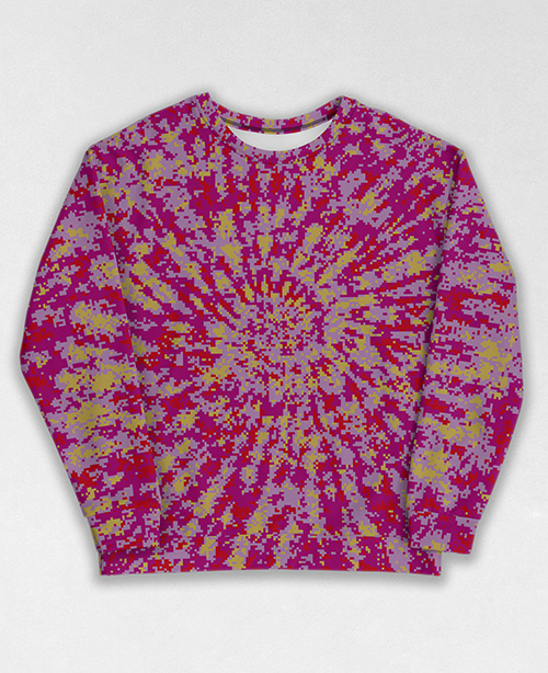 Tie-Dye-Camo Sweatshirt #0636. All over print, precision-cut, and hand-sewn. Super comfortable poly-cotton blend original Digital Camouflage designs by Dan Ellis vague.paris