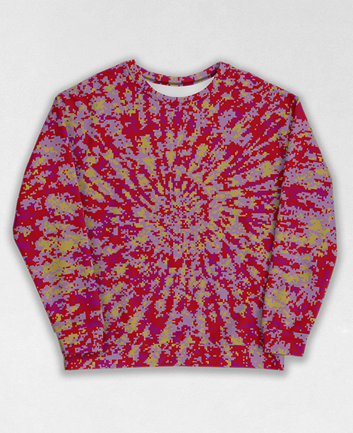 Tie-Dye-Camo Sweatshirt #0638. All over print, precision-cut, and hand-sewn. Super comfortable poly-cotton blend original Digital Camouflage designs by Dan Ellis vague.paris