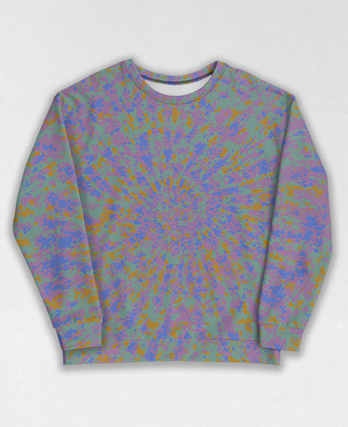 Tie-Dye-Camo Sweatshirt #1192. All over print, precision-cut, and hand-sewn. Super comfortable poly-cotton blend original Digital Camouflage designs by Dan Ellis vague.paris