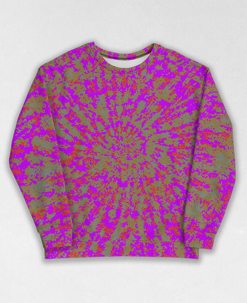 Tie-Dye-Camo Sweatshirt #1545. All over print, precision-cut, and hand-sewn. Super comfortable poly-cotton blend original Digital Camouflage designs by Dan Ellis vague.paris