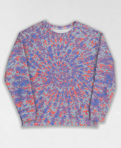 Tie-Dye-Camo Sweatshirt #1807. All over print, precision-cut, and hand-sewn. Super comfortable poly-cotton blend original Digital Camouflage designs by Dan Ellis vague.paris