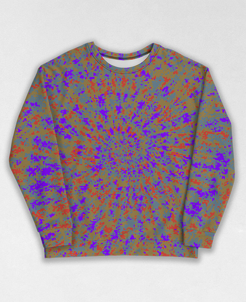 Tie-Dye-Camo Sweatshirt #1810. All over print, precision-cut, and hand-sewn. Super comfortable poly-cotton blend original Digital Camouflage designs by Dan Ellis vague.paris