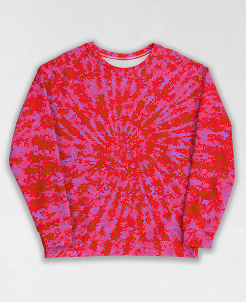 Tie-Dye-Camo Sweatshirt #1906. All over print, precision-cut, and hand-sewn. Super comfortable poly-cotton blend original Digital Camouflage designs by Dan Ellis vague.paris