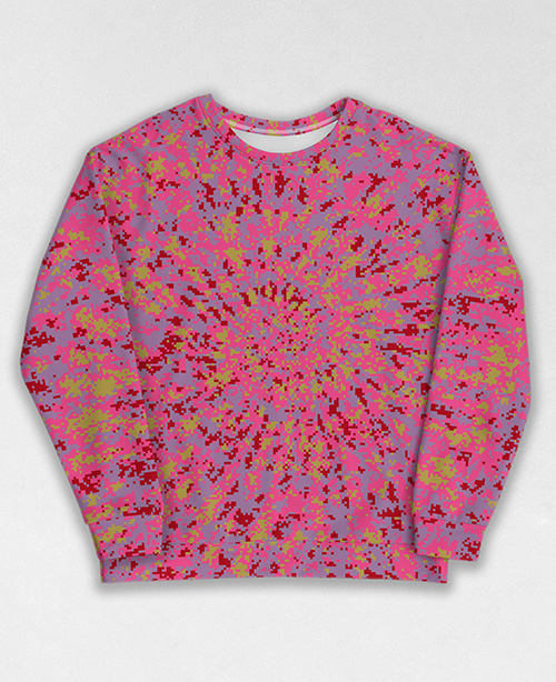 Tie-Dye-Camo Sweatshirt #1931. All over print, precision-cut, and hand-sewn. Super comfortable poly-cotton blend original Digital Camouflage designs by Dan Ellis vague.paris